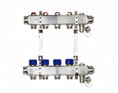 088U0975R Комплект коллекторов SSM-5R set с кронштейнами, 5 контуров, Ридан